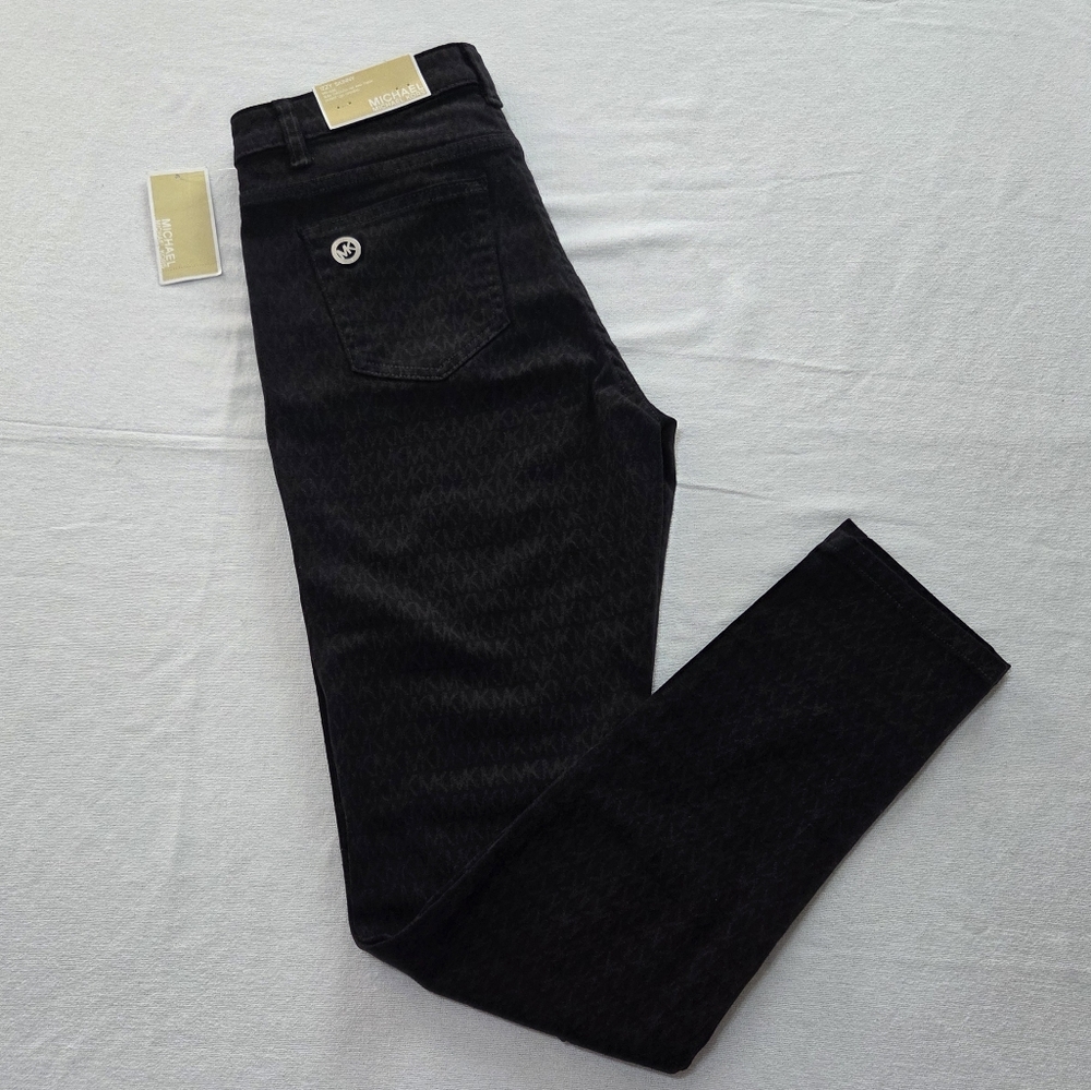 Michael Kors Izzy Skinny Mid- Rise Jeans - Size 6 / Black